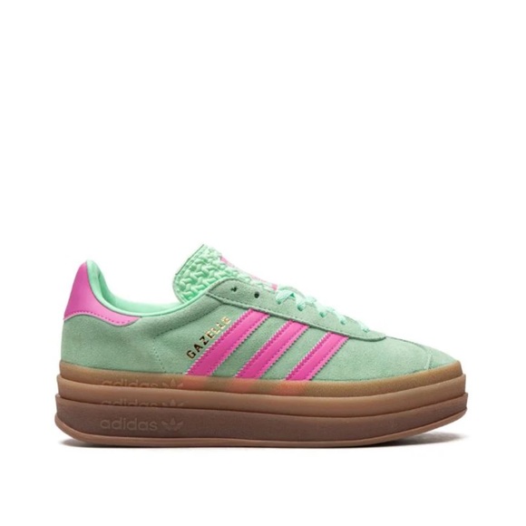 adidas Shoes - Women’s Adidas Gazelle Bold Pulse Mint Screaming Pink Gum Bottom